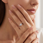 The Celestial Spin VVS Moissanite Ring – 925 Sterling Silver