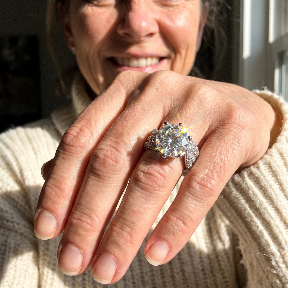 The 3-5 Carat Infinity Twist Moissanite Ring | Fearless Everyday Luxury