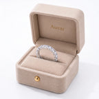 2.2CTW VVS Moissanite Full Eternity Ring | 925 Sterling Silver & 18K Gold
