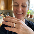 2.2CTW VVS Moissanite Full Eternity Ring | 925 Sterling Silver & 18K Gold