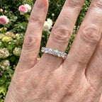 2.2CTW VVS Moissanite Full Eternity Ring | 925 Sterling Silver & 18K Gold