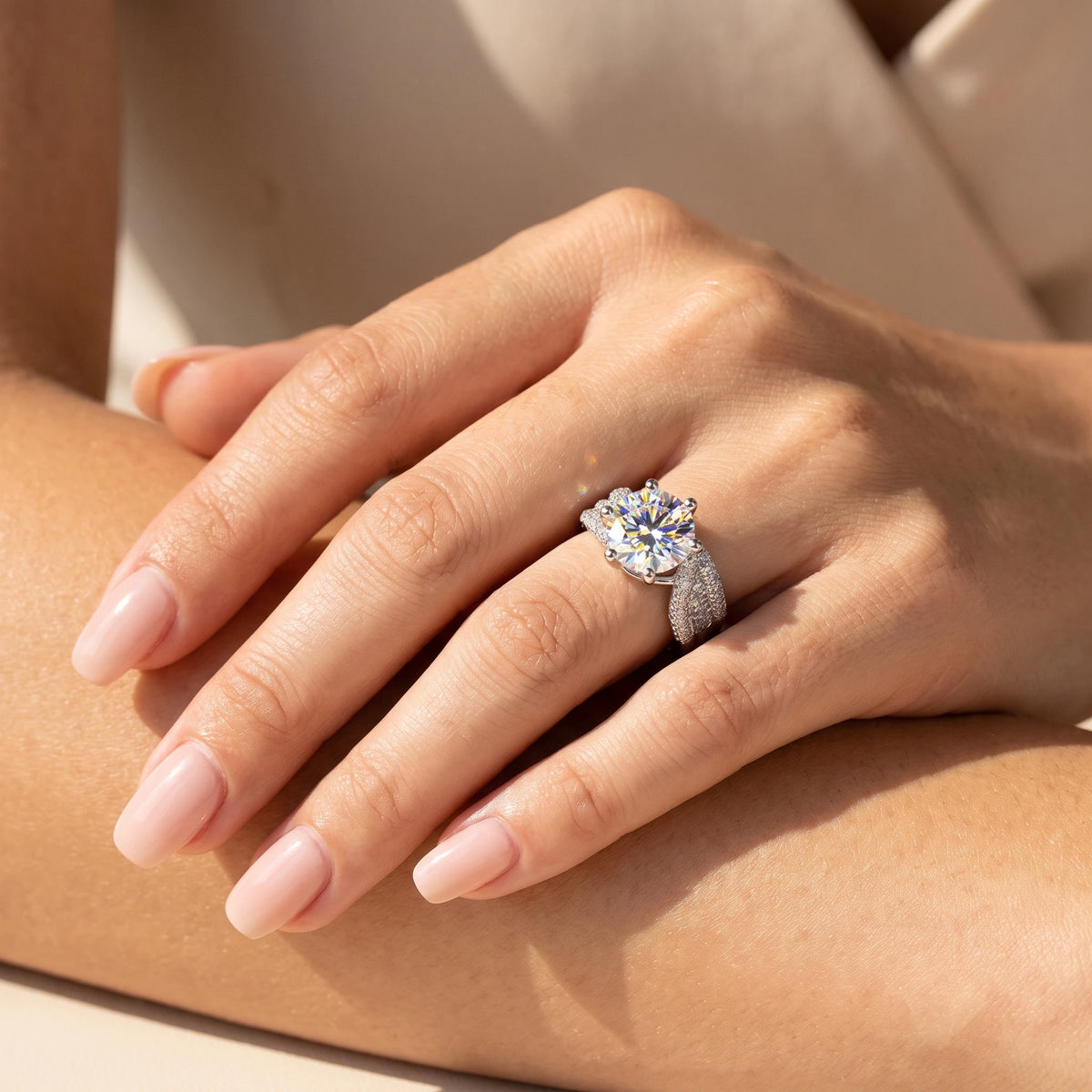 The 3-5 Carat Infinity Twist Moissanite Ring | Fearless Everyday Luxury