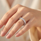 2.2CTW VVS Moissanite Full Eternity Ring | 925 Sterling Silver & 18K Gold