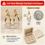 🔥 LAST DAY 90% OFF: 1-Second Easy-Snap VVS1 Flawless Moissanite Suspended Hoop Earrings in Triple 14K Gold over 925 Silver