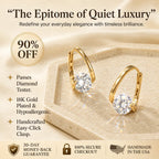 🔥 LAST DAY 90% OFF: The Signature "Everlasting Brilliance" 18K Gold Huggies