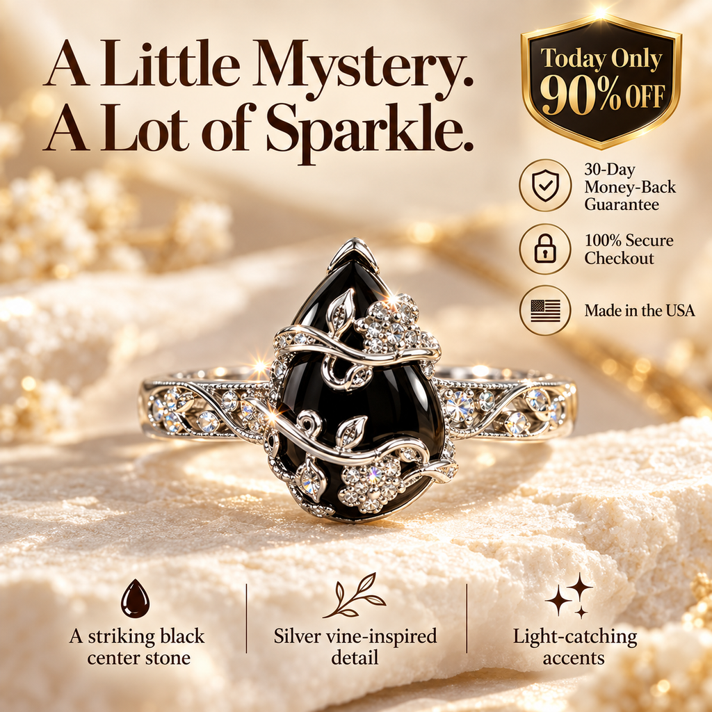 Midnight Vine Black Obsidian Ring hero image