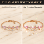 Blush Ribbon Bow Bracelet comparison illustration
