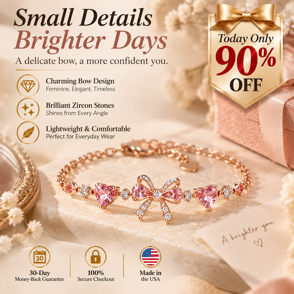 Blush Ribbon Bow Bracelet hero image