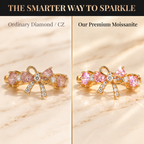 Blush Ribbon Bow Ring comparison illustration