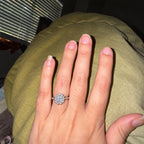 VALLETRO 3 Carat Moissanite Floral Halo Ring