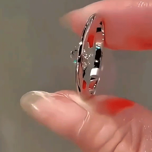 The Celestial Spin VVS Moissanite Ring – 925 Sterling Silver