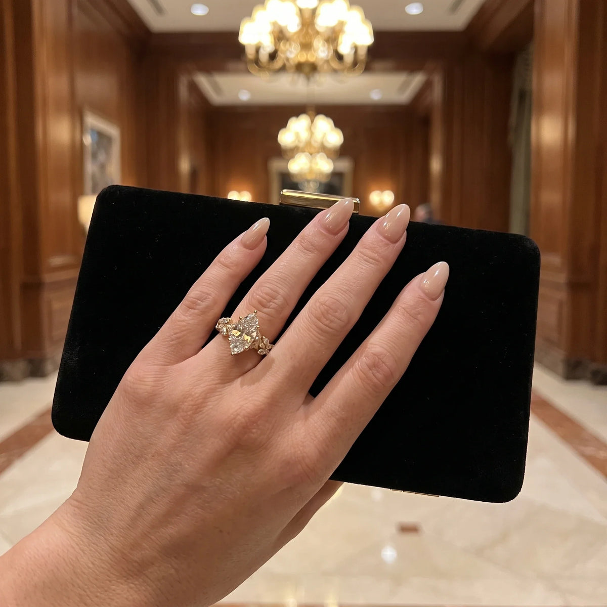 Lifestyle view of the ring on a hand