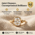 Vintage-inspired bezel ring with 18K gold and purchase promises