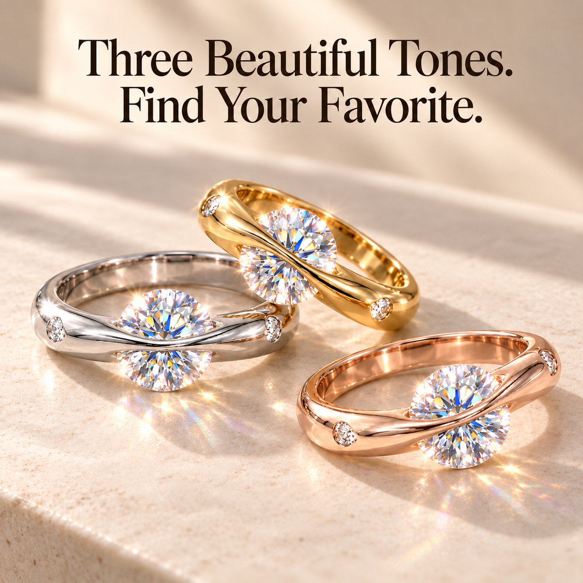 The Celestial Spin VVS Moissanite Ring – 925 Sterling Silver