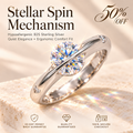 The Celestial Spin VVS Moissanite Ring – 925 Sterling Silver